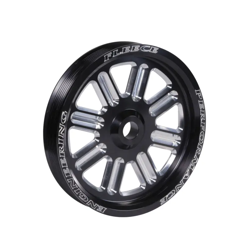Fleece | Dodge Ram Cummins Dual Pump Spoke Pulley (For Use With Fpe Dual Pump Bracket) Black 1