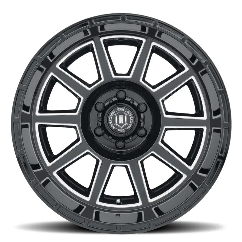 Icon Recoil 20X10 6X135 -24Mm Offset 4.5In Bs Gloss Black Milled Spokes Wheel 2
