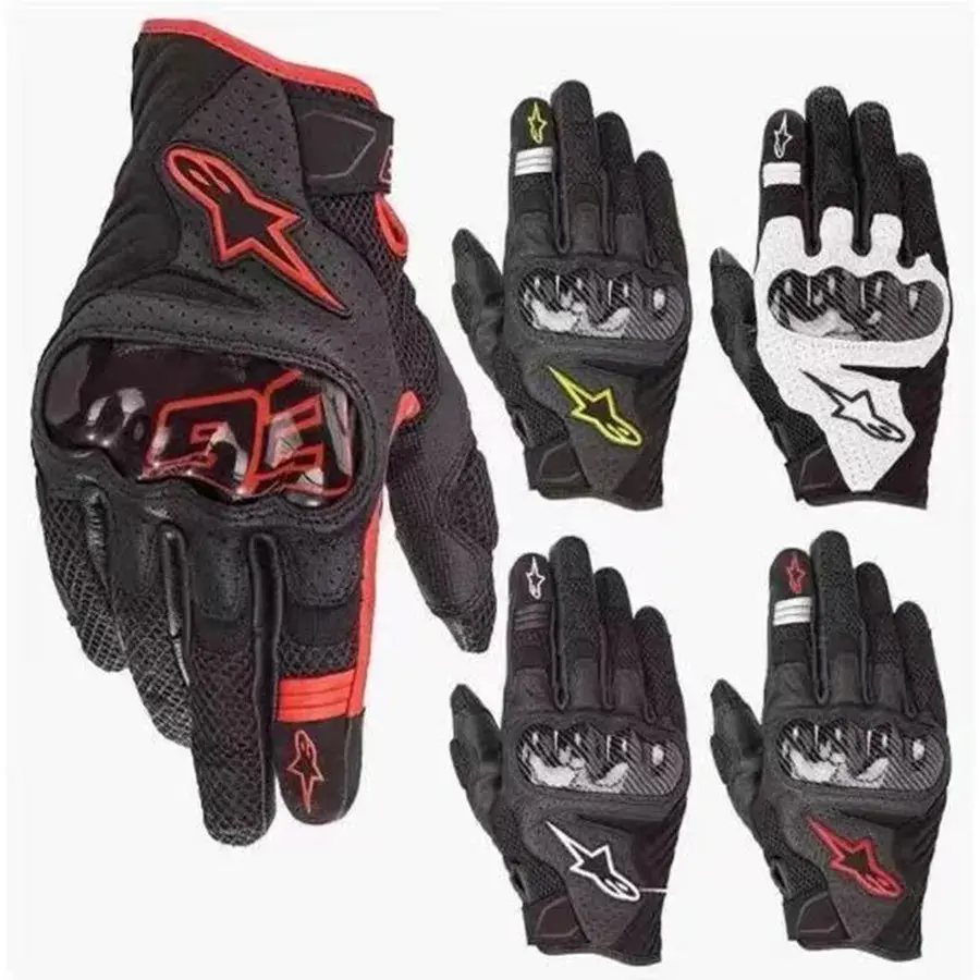 Alpinestars Guantes Moto Smx-1 Air V2 Motocross Motorbike Motorcycle Racing Touch Screen Leather Carbon Fiber Moto Gloves 1