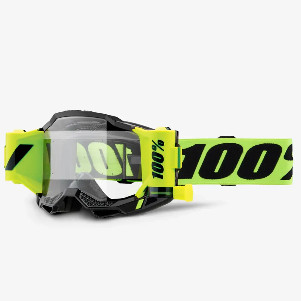 100% Accuri Forecast Goggles - Neon Yellow  (Clear Lens) 1