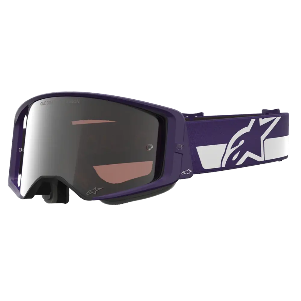 Alpinestars Supertech Vision Goggle Hunta96 Xxv - Purple White (Mirror Silver Lens) 1