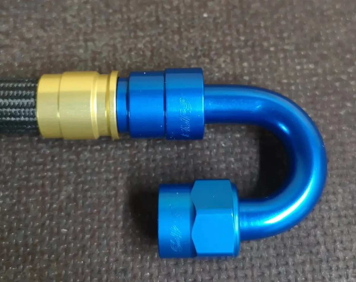 An6 180° Female Progold Crimped Fitting 1