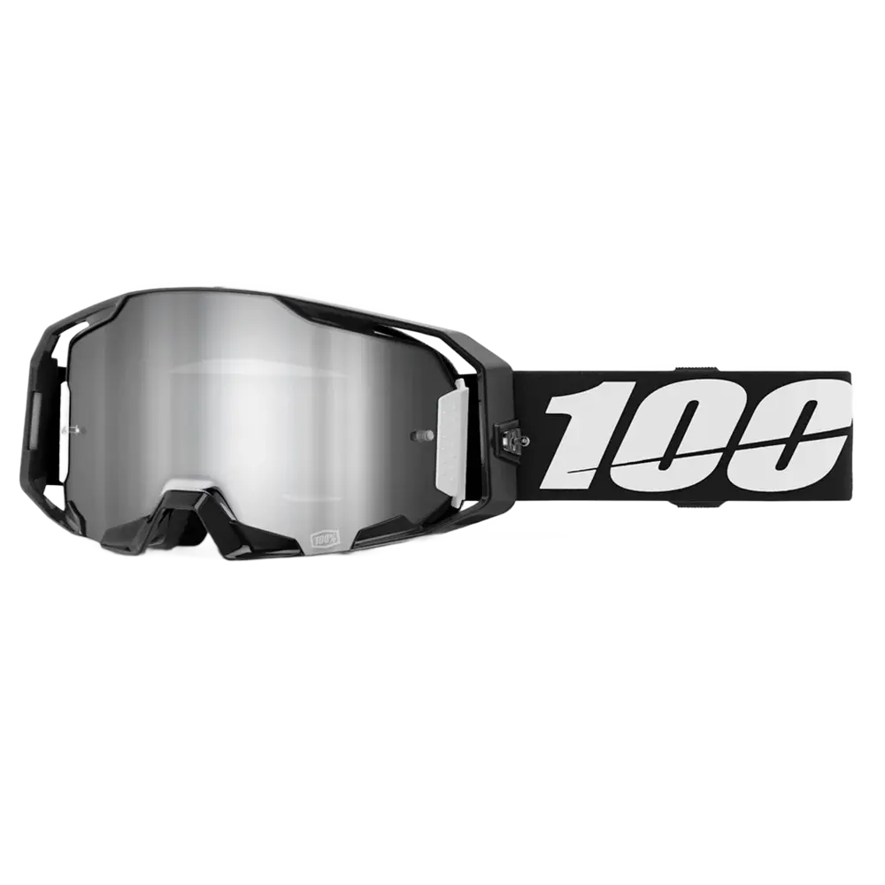 100% Armatic Goggles - Black (Silver Mirror Flash Lens) 1