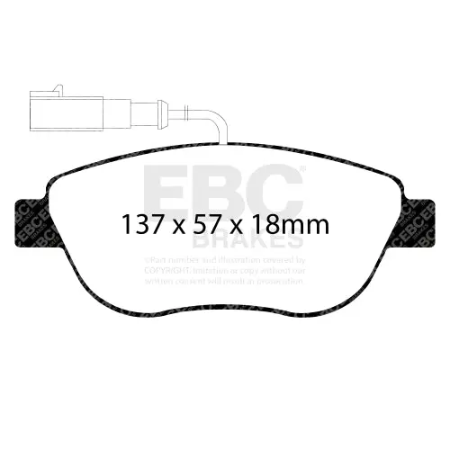 Abarth 500 / 595 Yellowstuff Front Brake Pads 284 Mm Disc 1