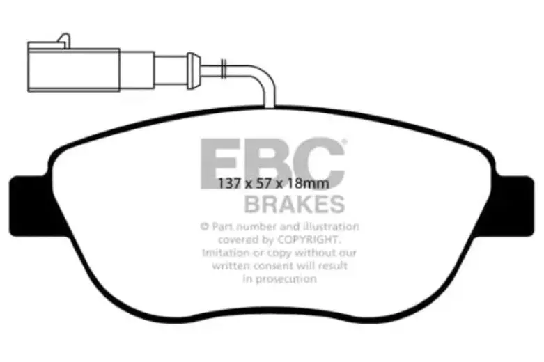 Abarth 500 / 595 Ultimax Oem Front Brake Pads 284 Mm Disc 1