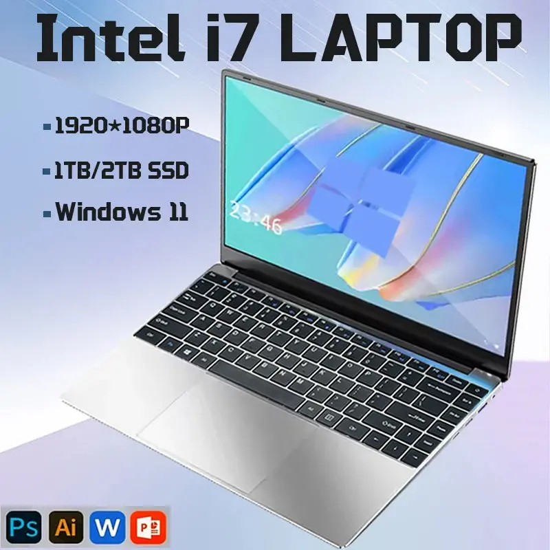 Laptop Windows 11 Intel Core I7 7500U Laptop 12Gb Ram 1Tb/2Tb Ssd Computer 1920*1080 Resolution Office Study I7 Pc Computer 1