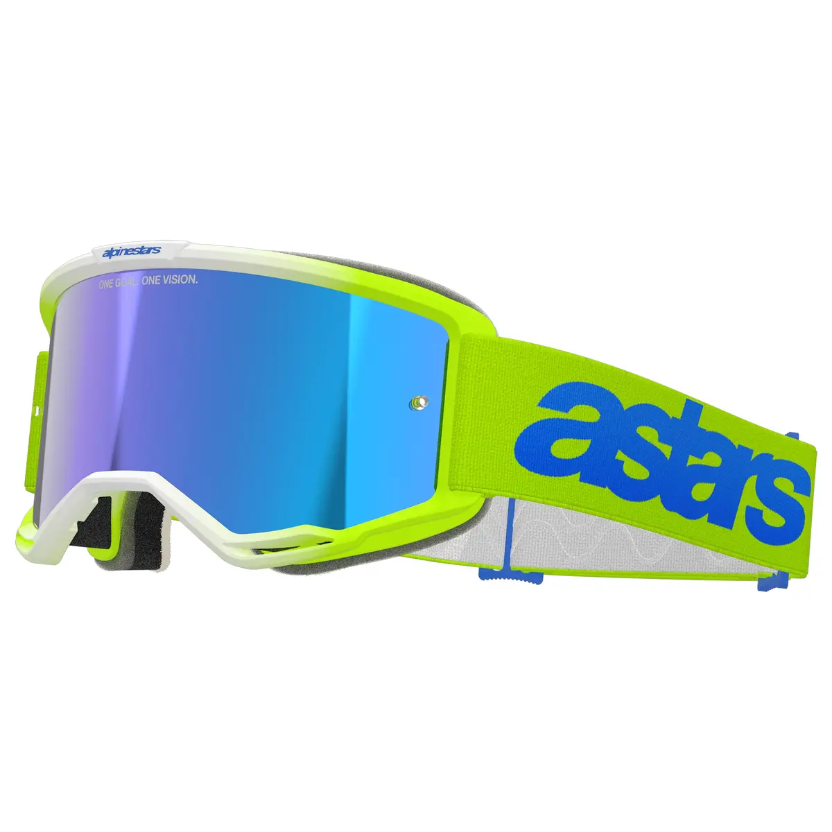 Alpinestars Vision 5 Blaze Goggles - Fluo Yellow/Blue (Mirror Blue Lens) 1