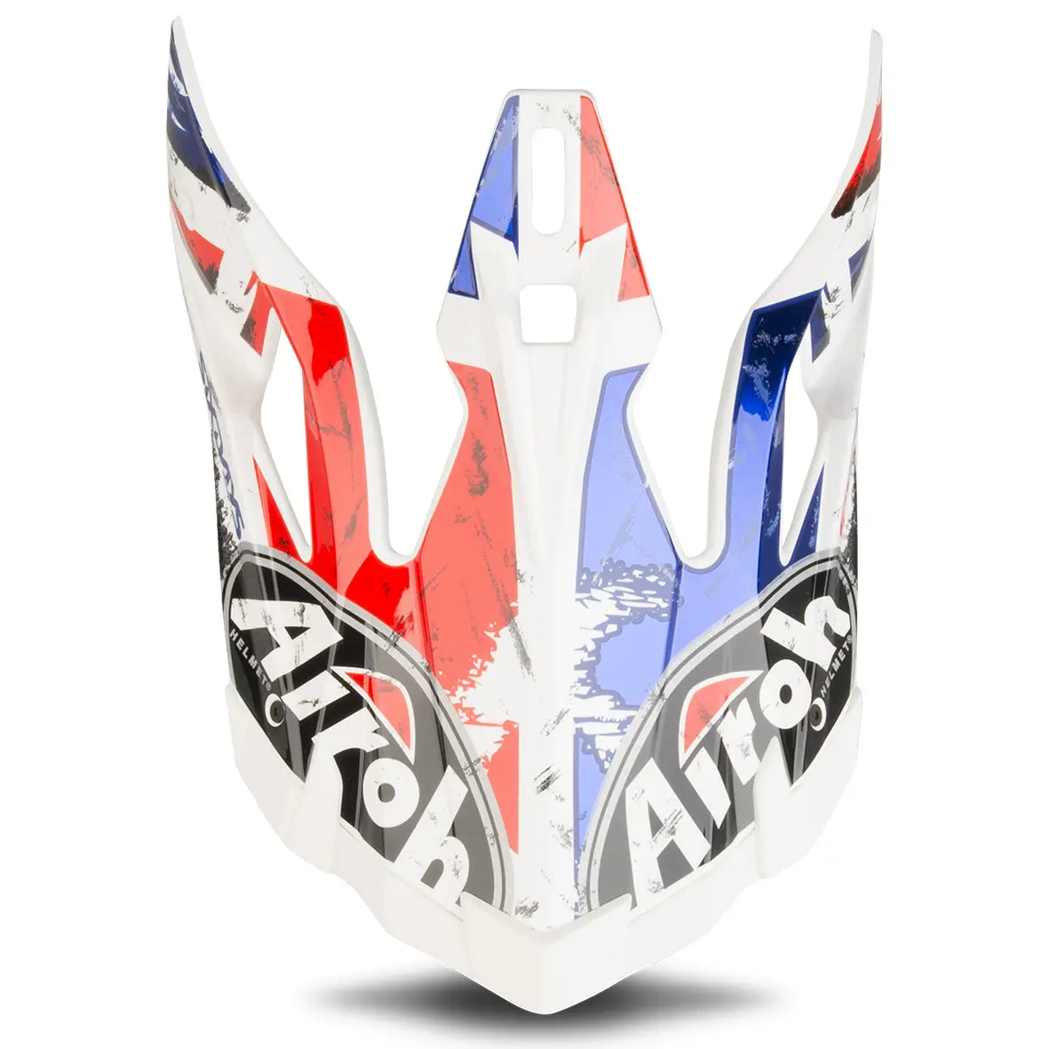 Airoh Aviator 2.2 Six Days 2018 Replacement Helmet Peak (Red/Blue/White) 1