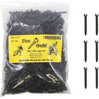 Original Gold Pro Ice Racing Screws – 1.5" Deep‑V Traction Studs 500 Count Pack Made In Usa 1