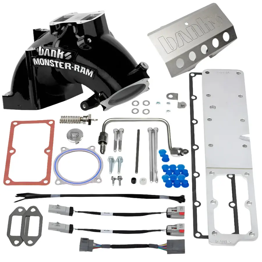 Banks Power | 2007.5-2012 Dodge Ram 6.7L Cummins Monster-Ram Intake System Gen-2 With Fuel Line - Black With Heater System 1