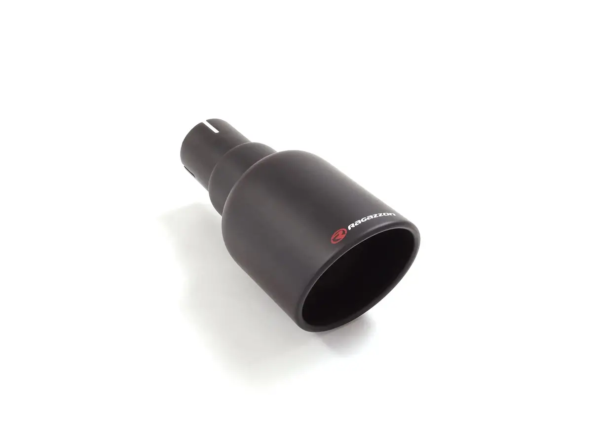 Abarth 500/595 Ragazzon Stainless Steel Rear Silencer With Black Tips 2