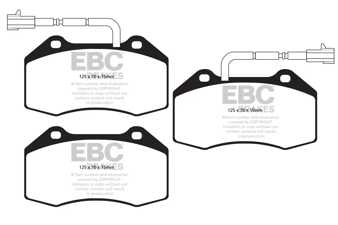 Abarth 595 Competizione Brembo Ebc Yellowstuff Front Brake Pads 1