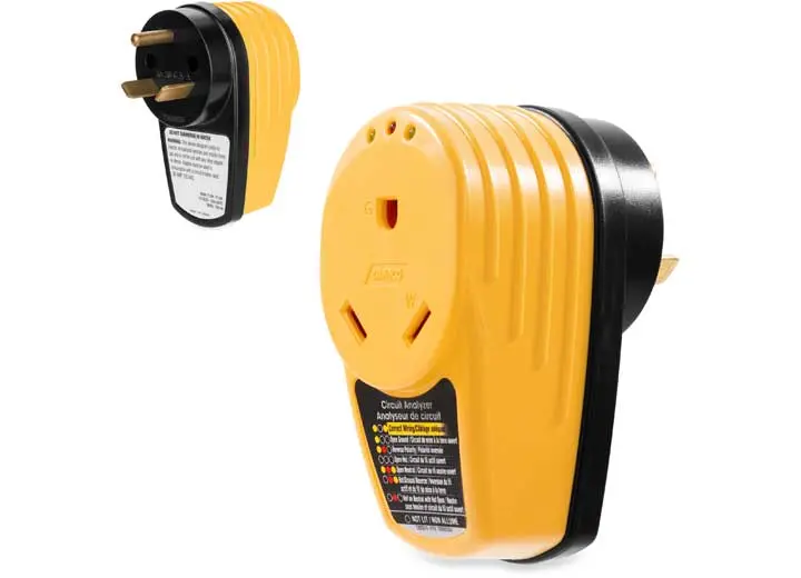Camco Powergrip Camper/Rv 30-Amp Circuit Analyzer Adapter - 55310 1