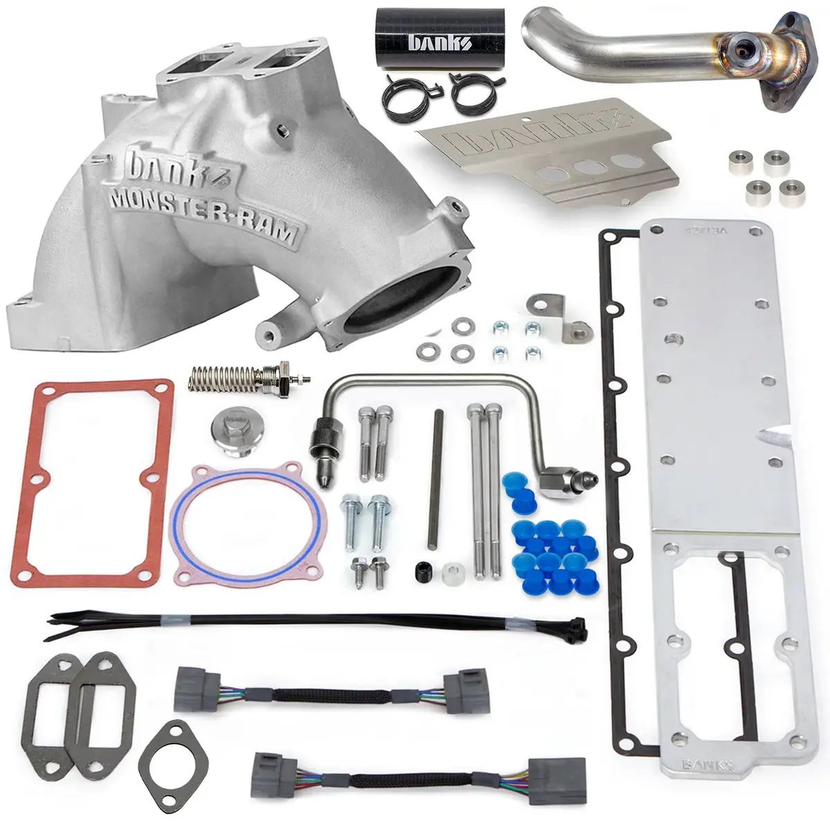Banks Power | 2013-2018 Dodge Ram 6.7L Cummins Cab & Chassis Monster-Ram Intake System With Fuel Line - Natural With Heater System 1