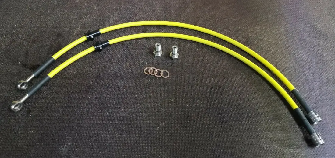 Vw Caddy Mk3 Front Braided Brake Hoses 1