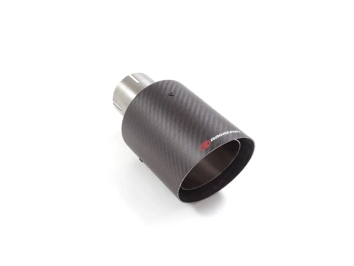 Abarth 500/595 Ragazzon Stainless Steel Rear Silencer With Carbon Tips 1