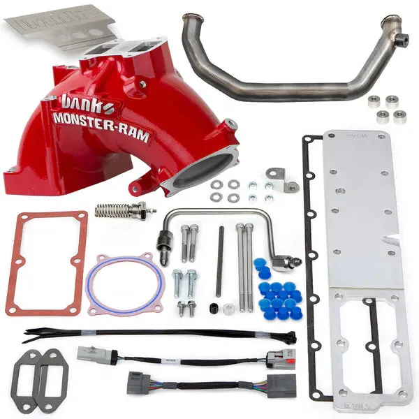 Banks Power | 2007.5-2012 Dodge Ram 6.7L Cummins Cab Chassis Monster-Ram Intake Manifold System W/ Fuel Line - Red 1