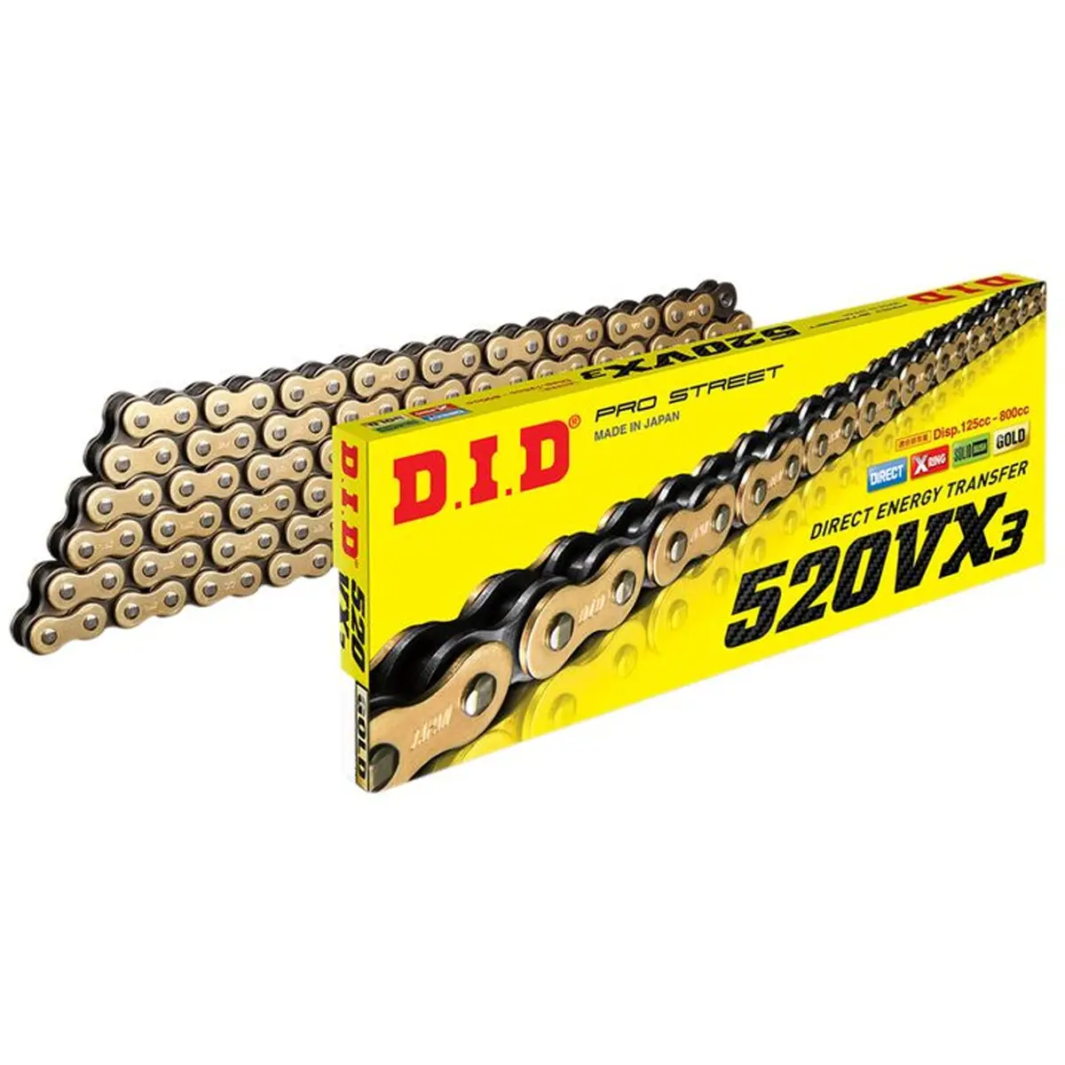 Did 520 Vx3 120 Link X-Ring Chain (Gold) 1