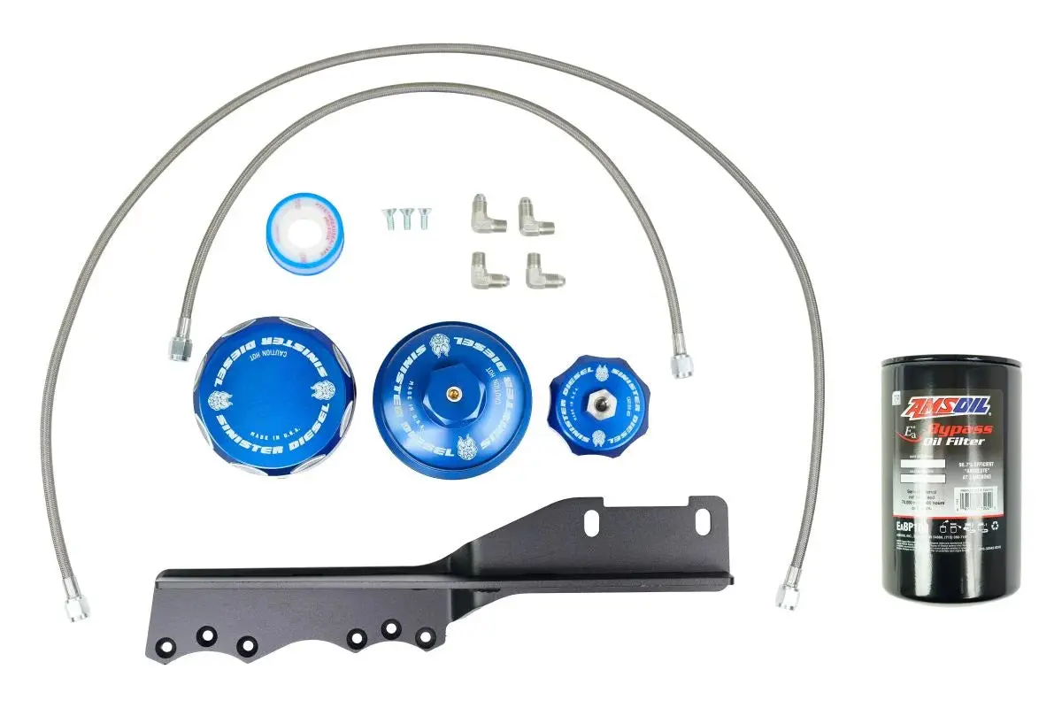 Sinister Diesel | 2003-2007 Ford 6.0L Power Stroke Bypass Oil Filter System 1