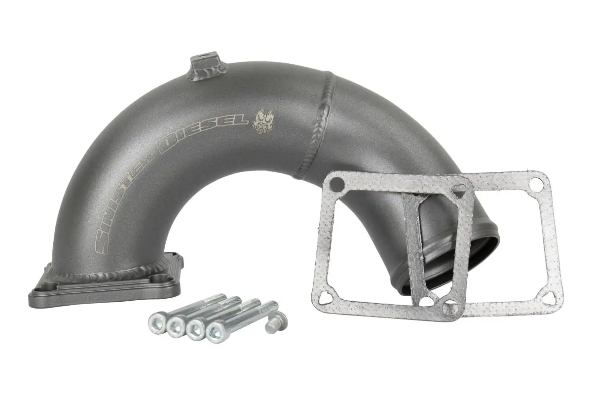 Sinister Diesel | 1998-2002 Dodge Ram 5.9L Cummins Intake Elbow - Grey 1