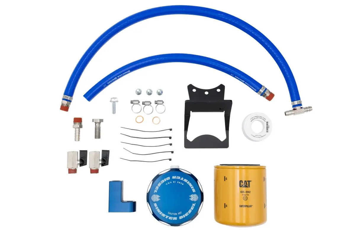 Sinister Diesel | 2023 Ford 6.7L Power Stroke Coolant Filtration System With Cat Filter 1