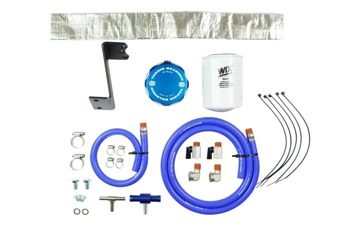 Sinister Diesel | 2020-21 Gm L5p 6.6L Duramax Single Alternator Coolant Filtration System (W/ Wix) 1