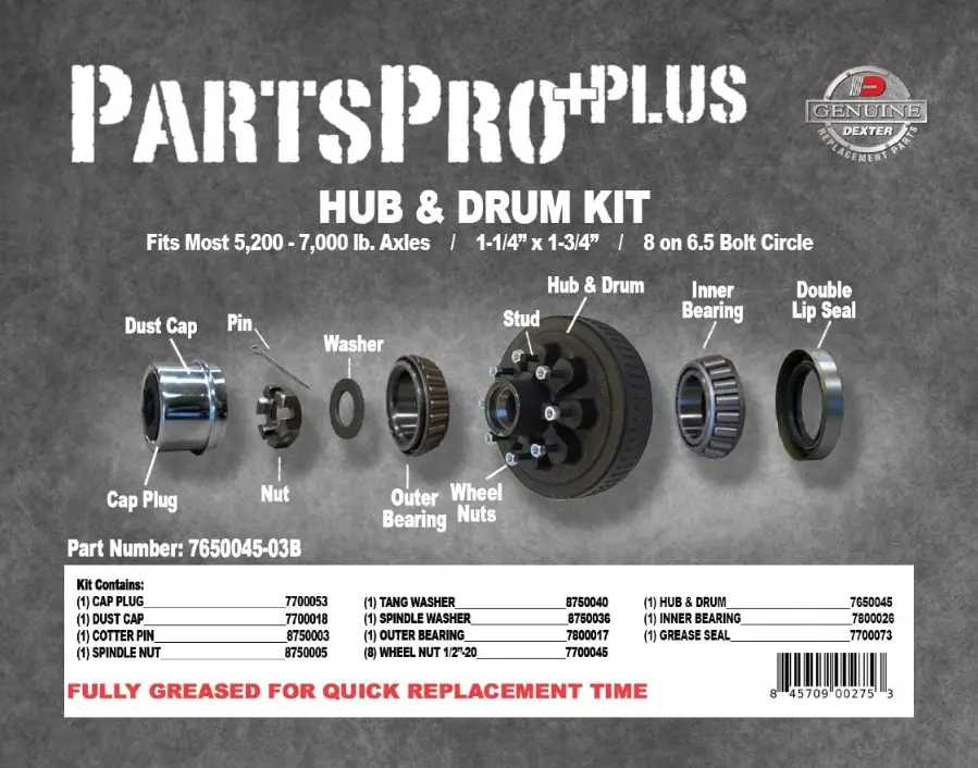 Hub And Drum Kit 5.2- 7K 1