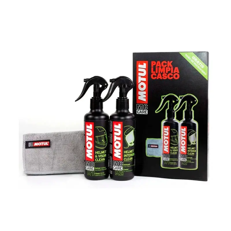 Motul Helmet Cleaning Pack (M1+M2+Microfiber Cloth) 500Ml Ce U 1