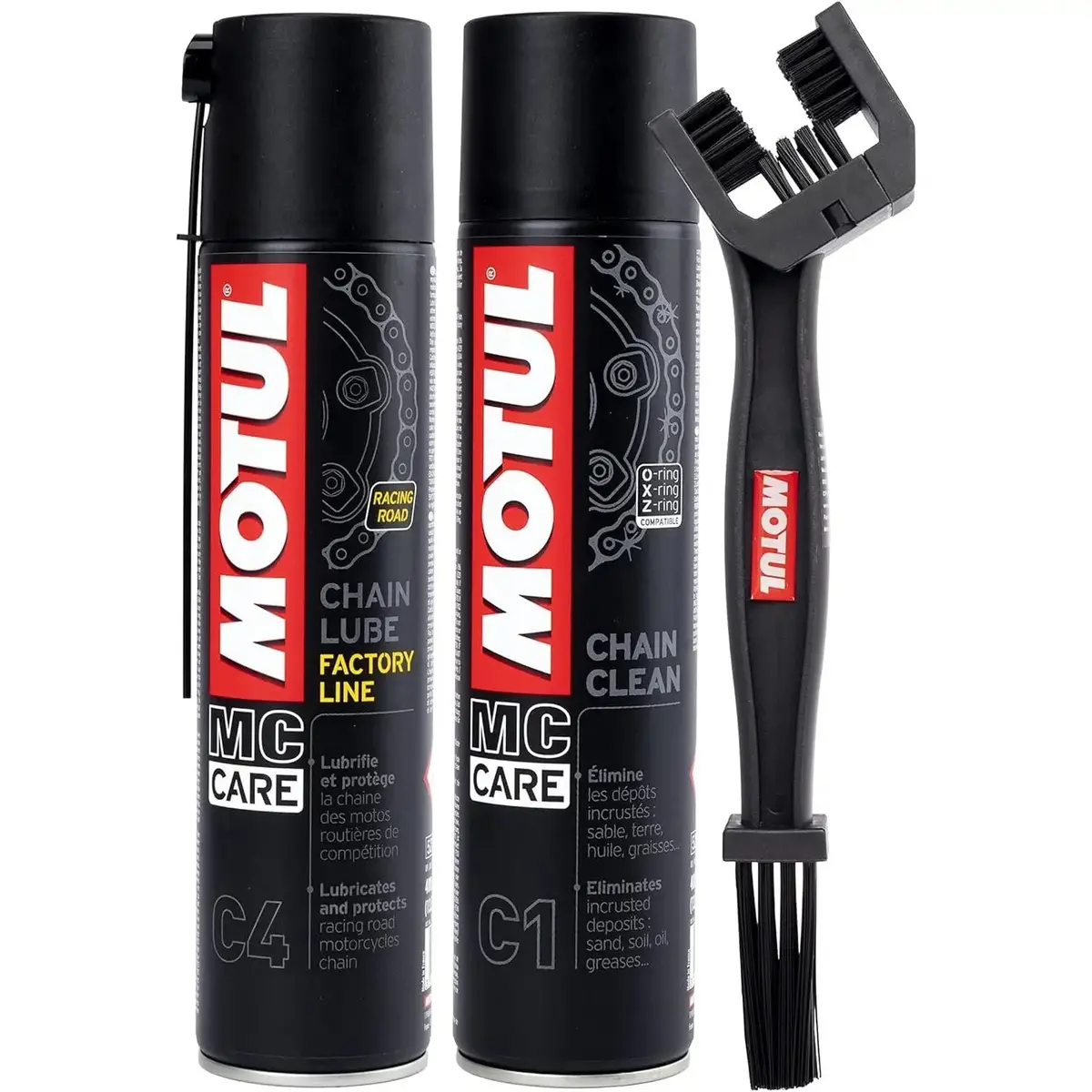 Motul Factory Line Chain Cleaning Pack (C1+C4)- Chain Degreaser Cleaner 400Ml X 400Ml 1