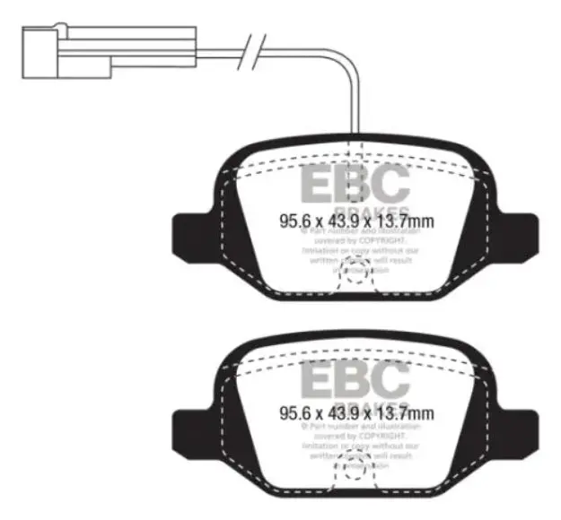 Abarth Fiat 500 / 595 Ebc Oem Rear Brake Pads 1