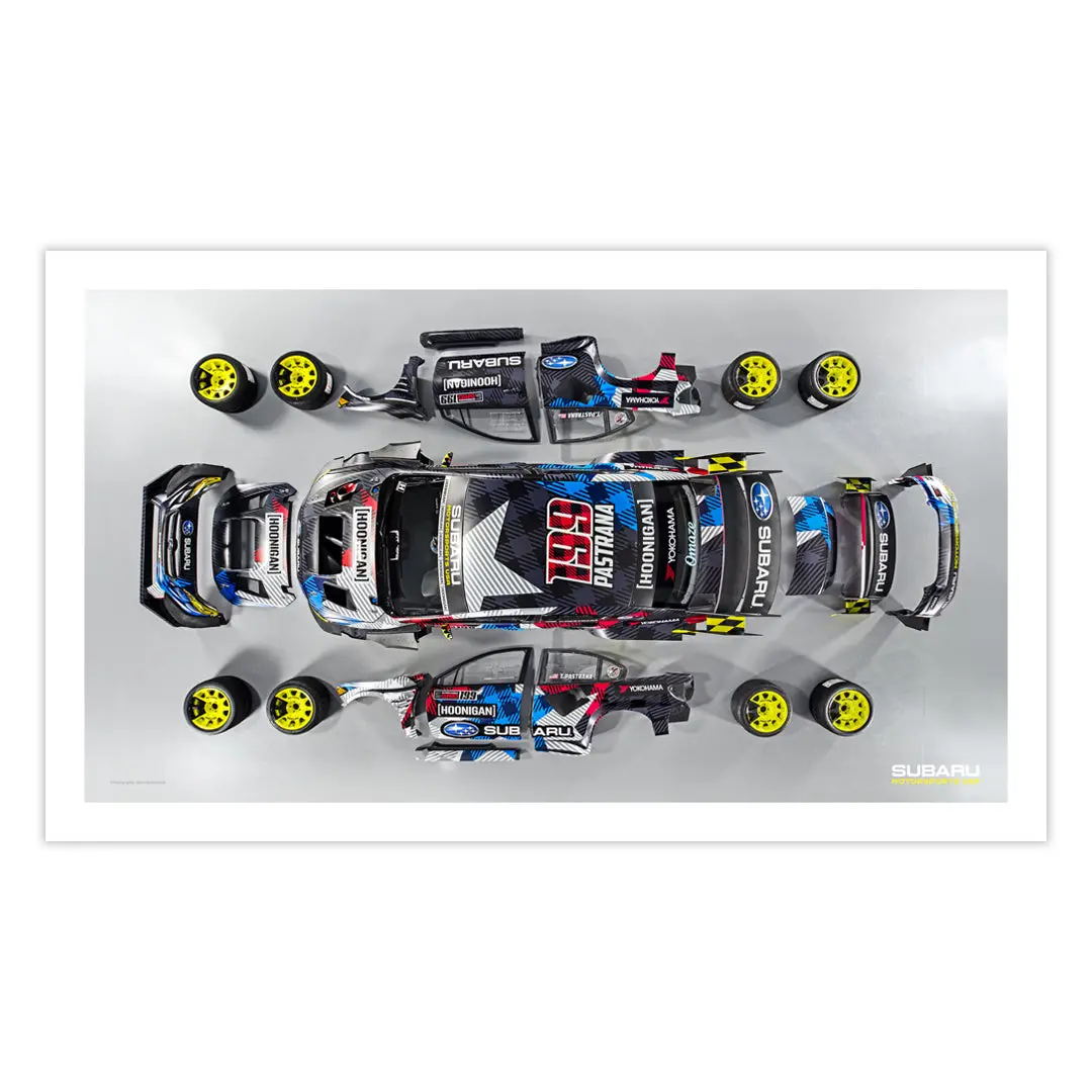 2021 Subaru Motorsports Usa Gymkhana Poster - Exploded 1