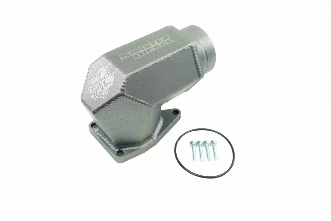 Sinister Diesel | 2003-2007 Ford 6.0L Power Stroke (Hexagon) Intake Elbow - Gray 1