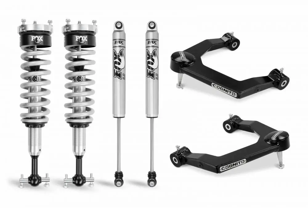 Cognito Motorsports Truck | 1 Inch Performance Ball Joint Leveling Kit With Fox Ps Coilover 2.0 Ifp For 19-22 Gm Silverado/Sierra 1500 At4 Silverado 1500 Trail Boss 4Wd | 210-P0885 1