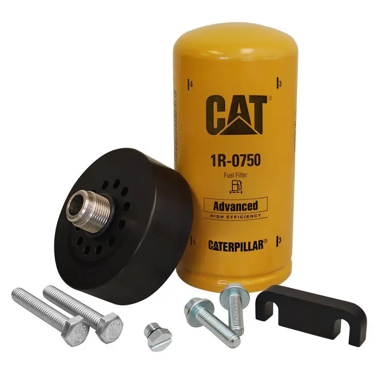 Xdp | 2001-2016 Gm 6.6L Duramax Cat Adapter With 1R-0750 Filter Bleeder Screw & Spacer 1