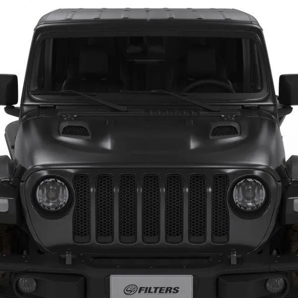 S&B | Jeep Air Hood Scoops For 18-22 Wrangler Jl Rubicon 2.0L, 3.6L, 2020+ Jeep Gladiator 3.6L Scoops Only Kit 1
