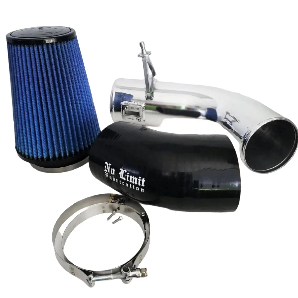 No Limit Fabrication | 2017-2019 Ford 6.7L Power Stroke Cold Air Intake Oiled Filter - Polished 1