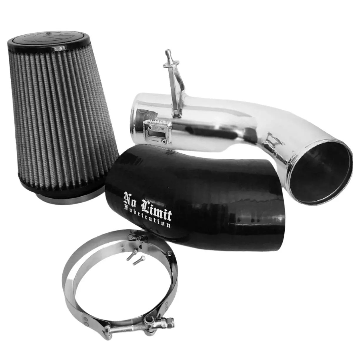 No Limit Fabrication | 2017-2019 Ford 6.7L Power Stroke Cold Air Intake Dry Filter - Polished 1