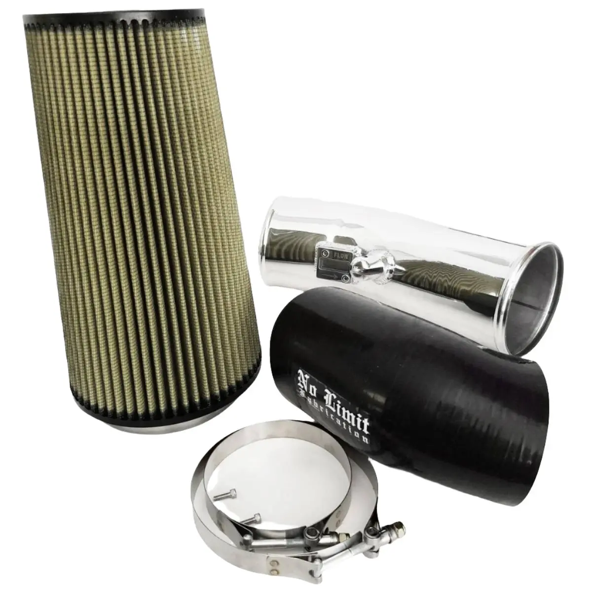 No Limit Fabrication | 2017-2019 Ford 6.7L Power Stroke Cold Air Intake Pg7 Filter - Polished 1
