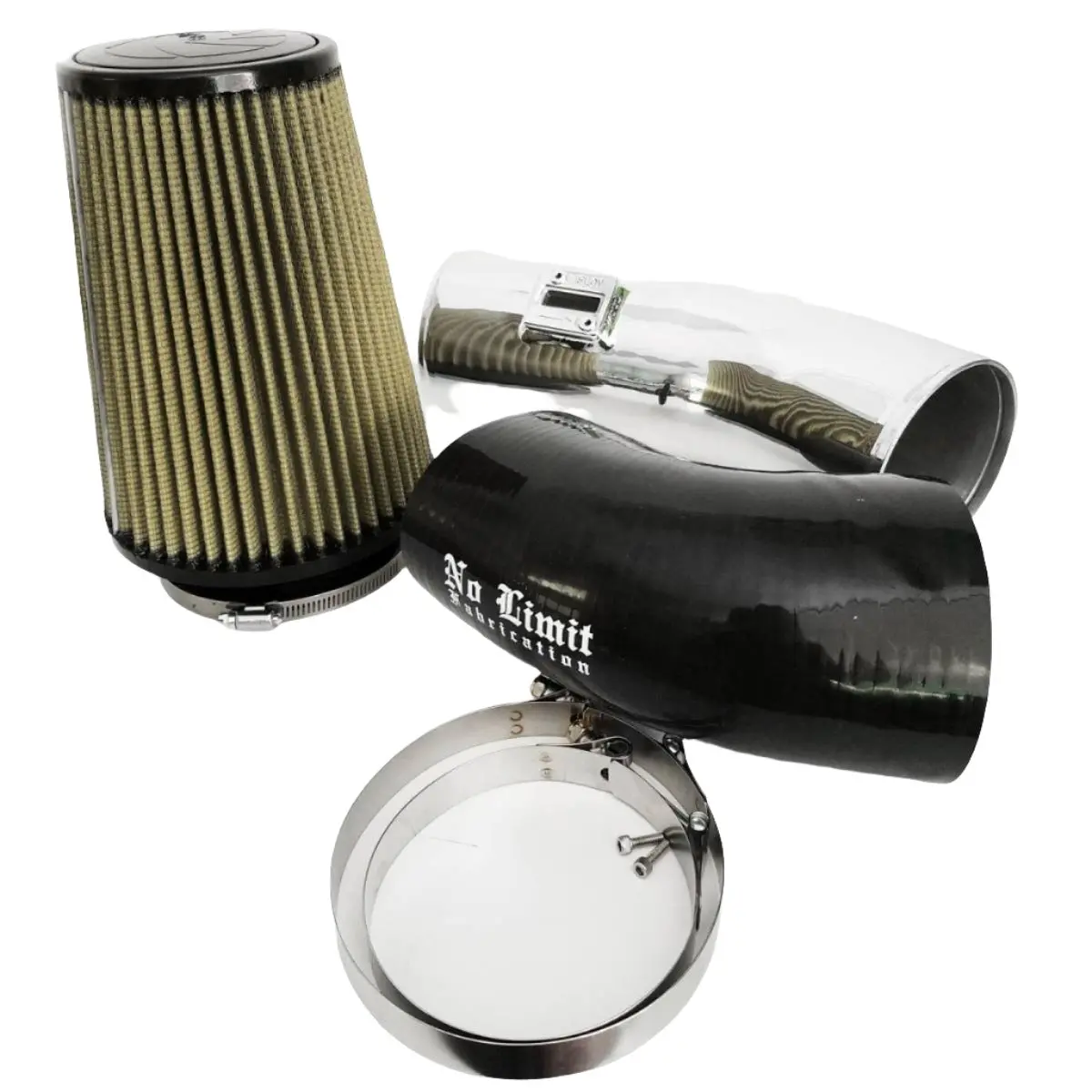 No Limit Fabrication | 2011-2016 Ford 6.7L Power Stroke Cold Air Intake Polished Pg7 Filter Stage 1 1