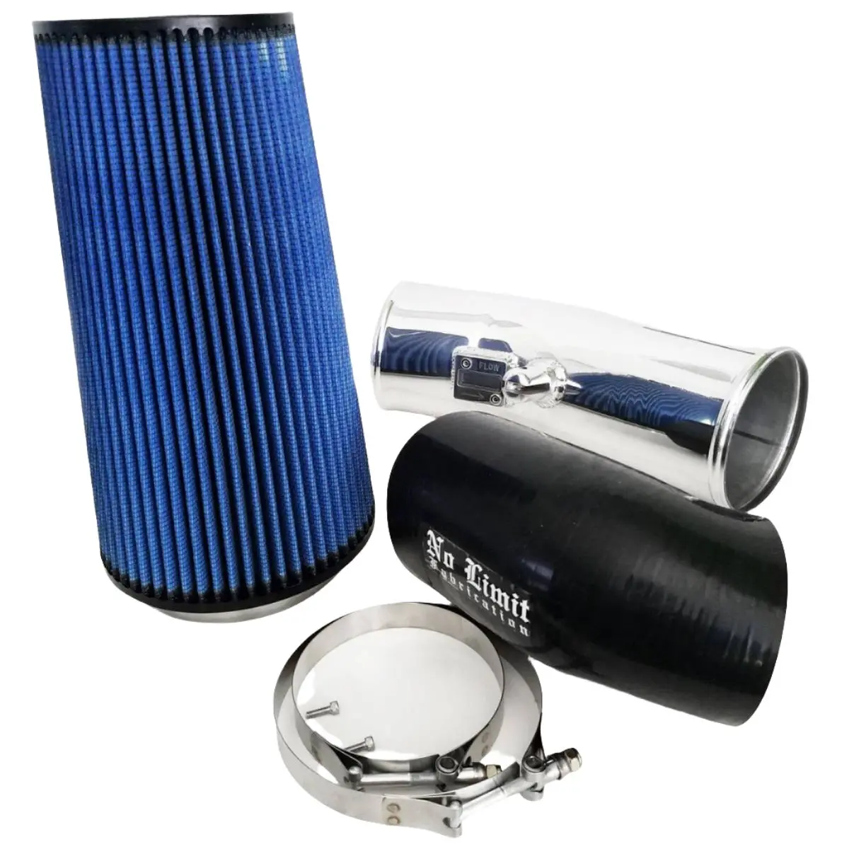 No Limit Fabrication | 2011-2016 Ford 6.7L Power Stroke Cold Air Intake Polished Oiled Filter Stage 2 1