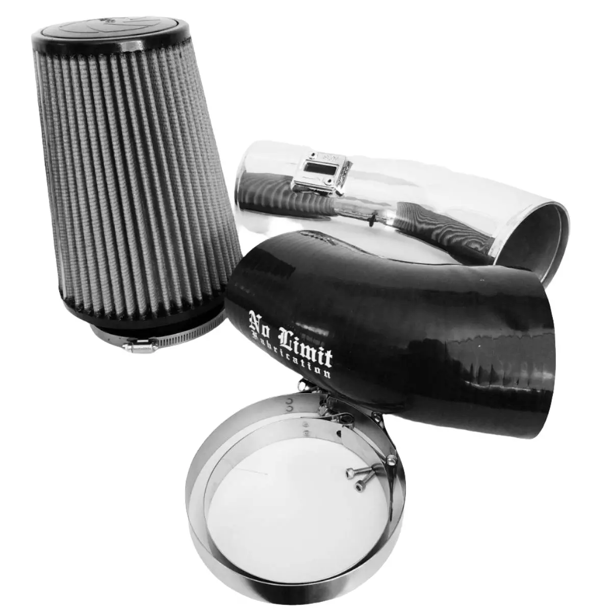 No Limit Fabrication | 2011-2016 Ford 6.7L Power Stroke Cold Air Intake Polished Dry Filter Stage 1 1