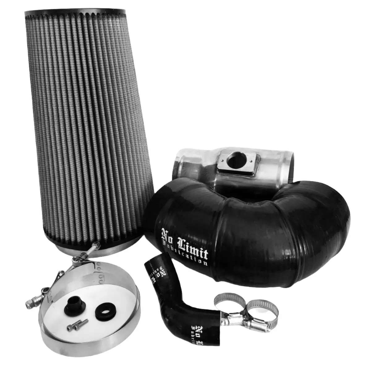 No Limit Fabrication | 2008-2010 Ford 6.4L Power Stroke Cold Air Intake Polished Dry Filter 1