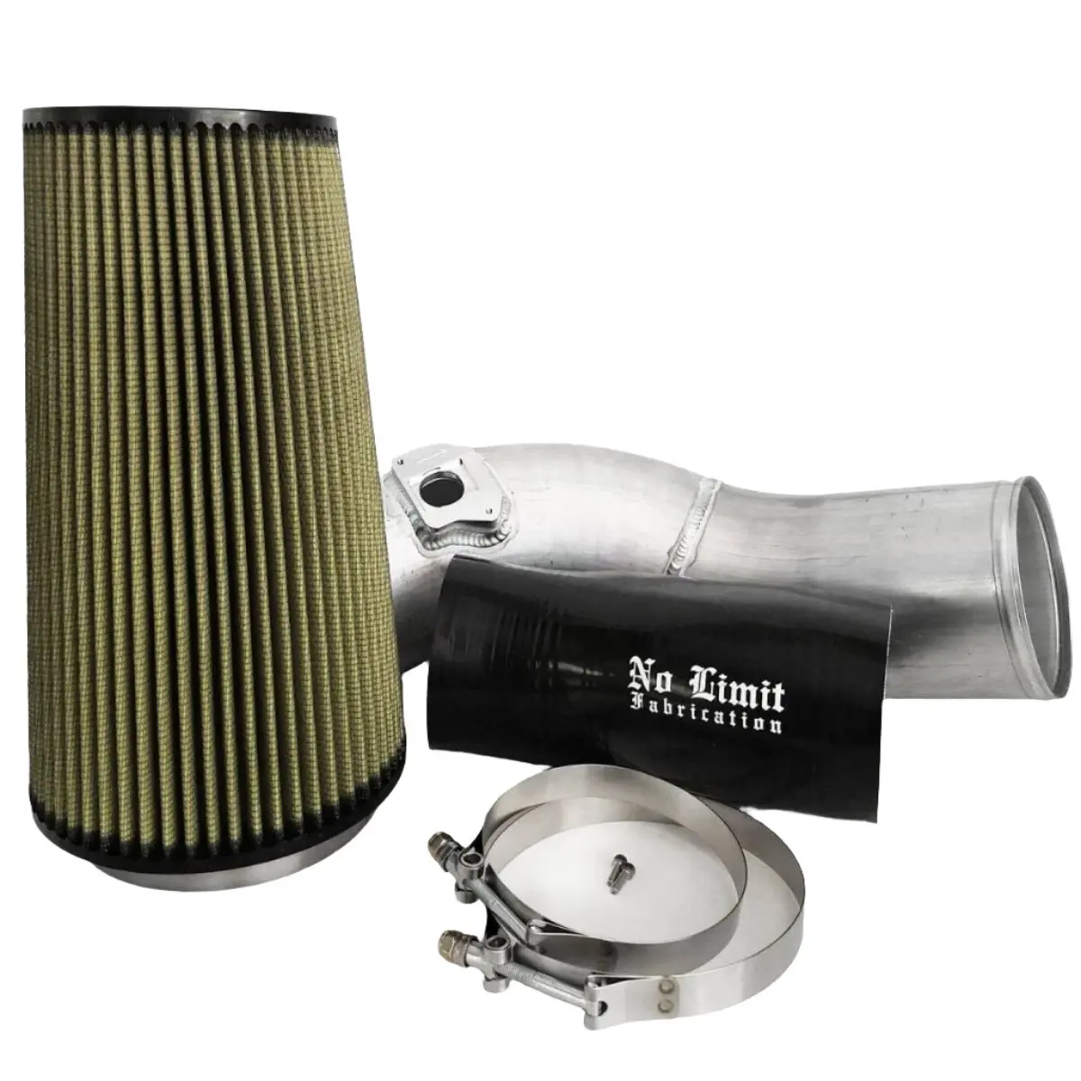 No Limit Fabrication | 2003-2007 Ford 6.0L Power Stroke Cold Air Intake Raw Pg7 Filter 1