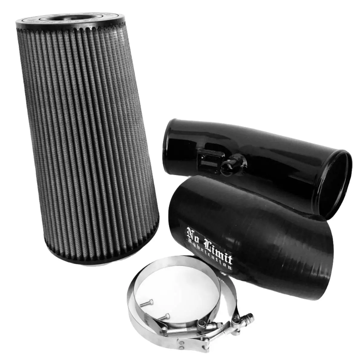 No Limit Fabrication | 2011-2016 Ford 6.7L Power Stroke Cold Air Intake Black Dry Filter Stage 2 1