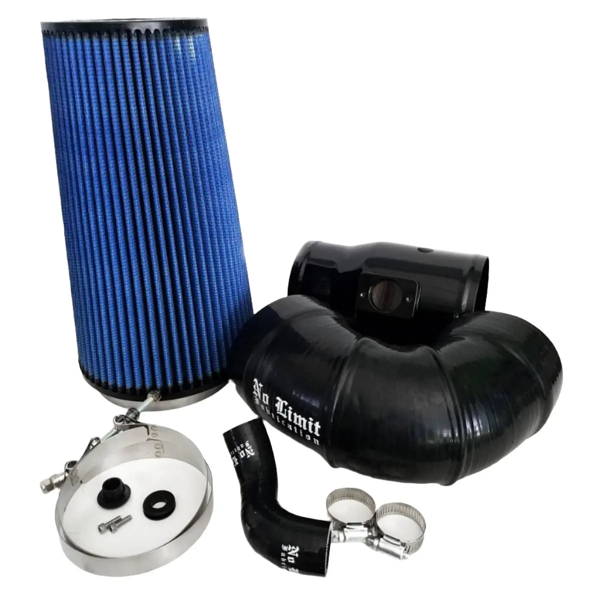 No Limit Fabrication | 2008-2010 Ford 6.4L Power Stroke Cold Air Intake Black Oiled Filter 1