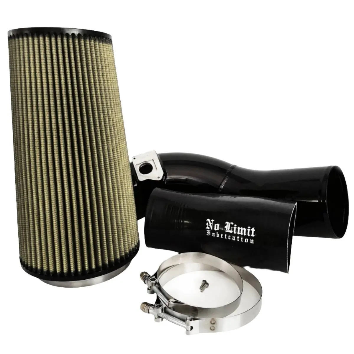 No Limit Fabrication | 2003-2007 Ford 6.0L Power Stroke Cold Air Intake Black Pg7 Filter 1