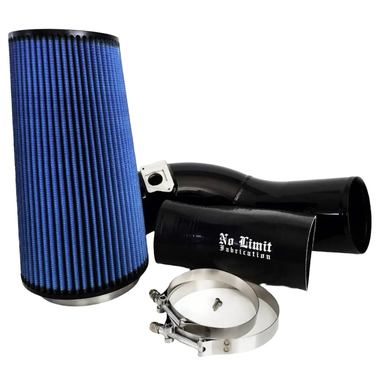 No Limit Fabrication | 2003-2007 Ford 6.0L Power Stroke Cold Air Intake Black Oiled Filter 1