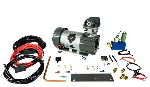 Pacbrake | 24V Hp625 Series Heavy Duty Air Compressor Kit Vertical Pump Head Hp10625v-24 Air Compressor Entire Unloader Block Assembly Kit W/ Pre-Built Harnesses Kit Hp10116-24 1