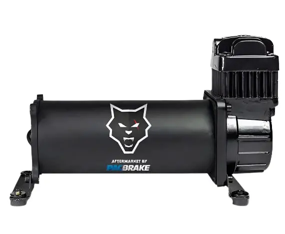 Pacbrake | 12V Hp425 Series Air Compressor Kit Matte Black Air Compressor And Braided Hose Only 1