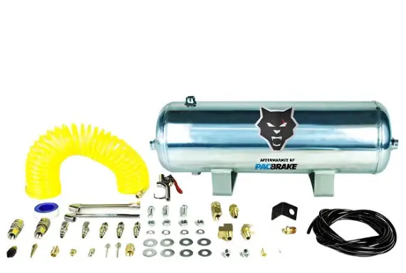Pacbrake | 2.5 Gallon Aluminum Premium Air Tank Kit Consists Of Air Tank Airline Air Nozzle Air Accessories Fittings And Fasteners 1
